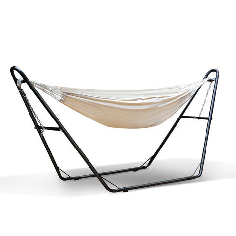 Hammock with frame in cream