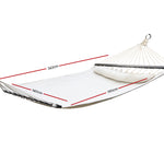 White hammock for two people
