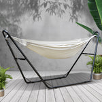 Cream hammock with frame