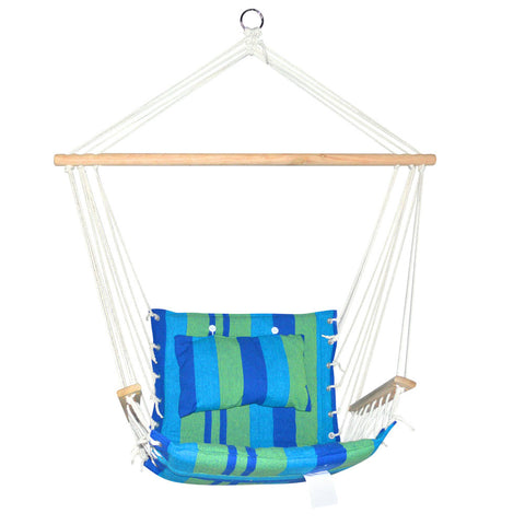 Blue green hammock chair swing