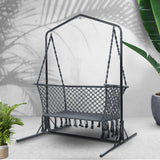 Gardeon Outdoor Swing Hammock Chair with Stand Frame 2 Seater Bench Furniture