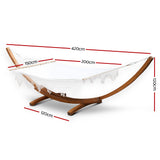 Hammock frame and cream double hammock