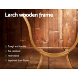 Larch wooden frame for hammock