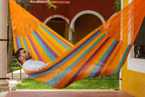 Three person hammock australia, cotton hammock australia, orange coloured hammock australia