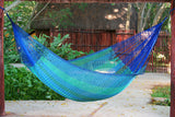 Aqua blue hammock, cotton hammock for two, soft hammock