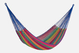 Outdoor cotton hammock in mexicana colours, strong outdoor hammock