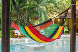 red black green yellow hammock, rasta coloured outdoor hammock