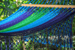 King sized outdoor hammock in blue