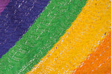 Rainbow coloured mexican hammock